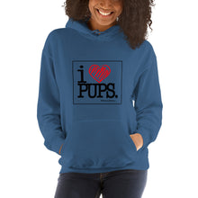 Load image into Gallery viewer, I LOVE PUPS - Unisex Hoodie (Black Logo)