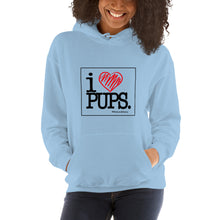 Load image into Gallery viewer, I LOVE PUPS - Unisex Hoodie (Black Logo)