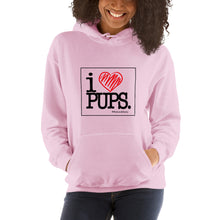 Load image into Gallery viewer, I LOVE PUPS - Unisex Hoodie (Black Logo)