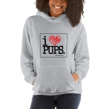 Load image into Gallery viewer, I LOVE PUPS - Unisex Hoodie (Black Logo)
