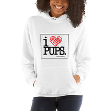 Load image into Gallery viewer, I LOVE PUPS - Unisex Hoodie (Black Logo)